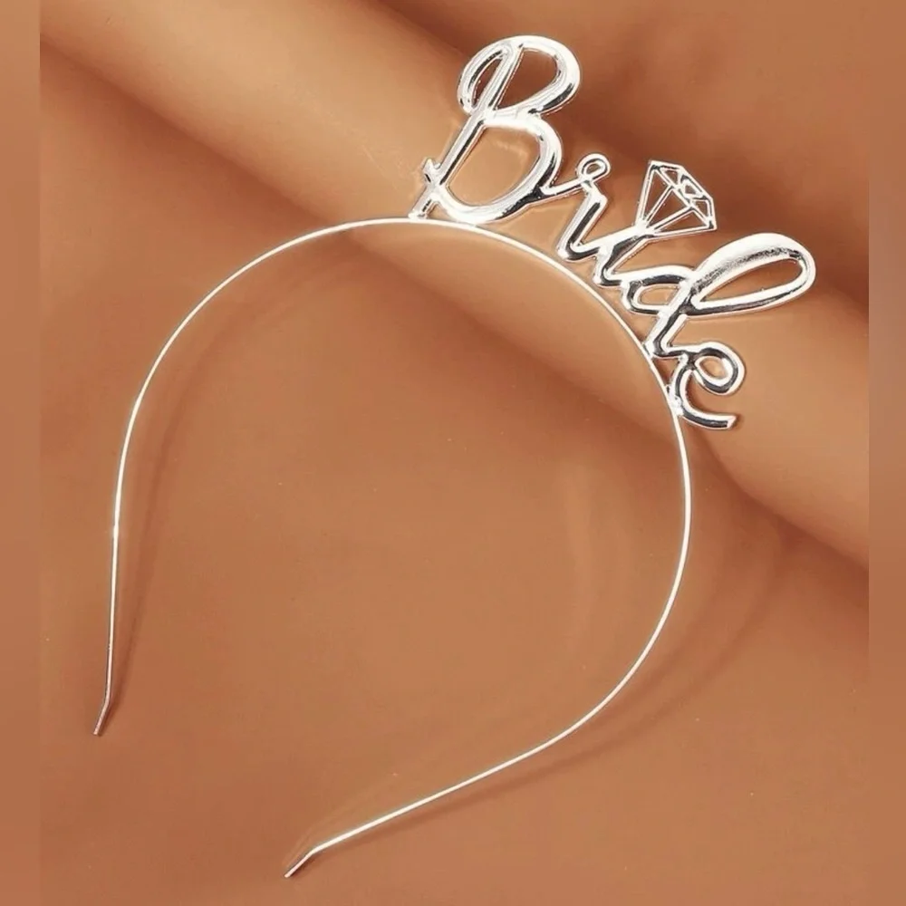 NIP Silver & Gold Bride Headband - Bridal Shower & Bachelorette Party Accessory